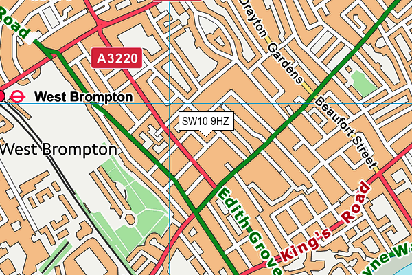 SW10 9HZ map - OS VectorMap District (Ordnance Survey)