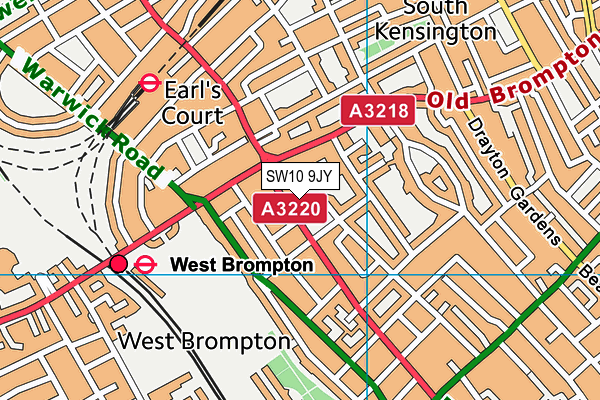 SW10 9JY map - OS VectorMap District (Ordnance Survey)