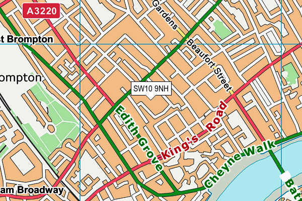 Chelsea  Community Hospital  School map (SW10 9NH) - OS VectorMap District (Ordnance Survey)