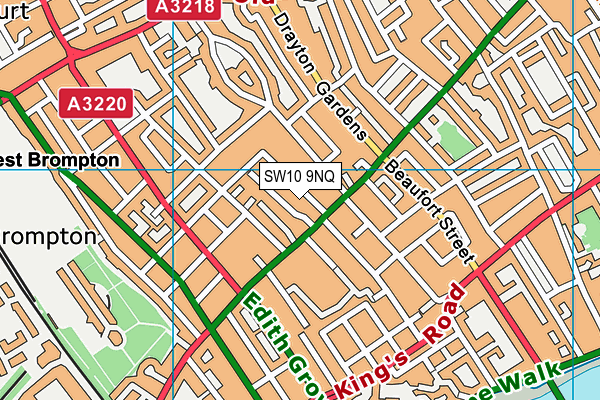 SW10 9NQ map - OS VectorMap District (Ordnance Survey)