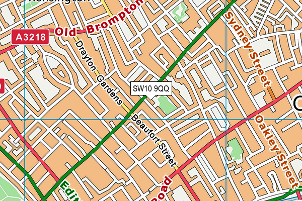 SW10 9QQ map - OS VectorMap District (Ordnance Survey)