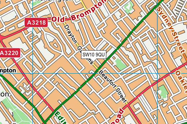 SW10 9QU map - OS VectorMap District (Ordnance Survey)