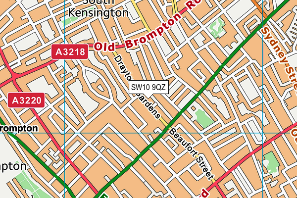 SW10 9QZ map - OS VectorMap District (Ordnance Survey)