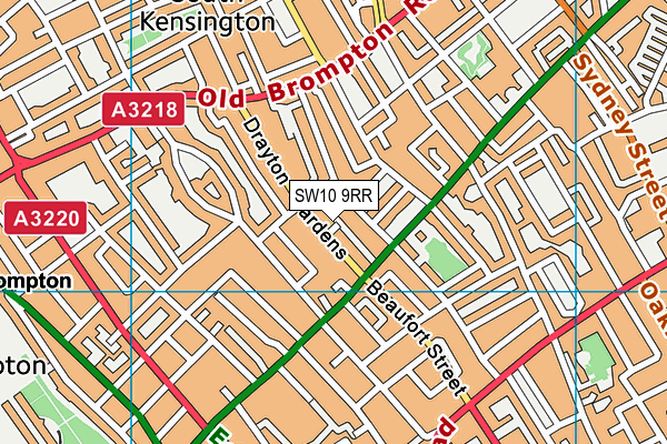 SW10 9RR map - OS VectorMap District (Ordnance Survey)