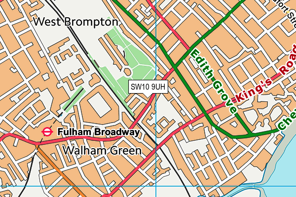 SW10 9UH map - OS VectorMap District (Ordnance Survey)