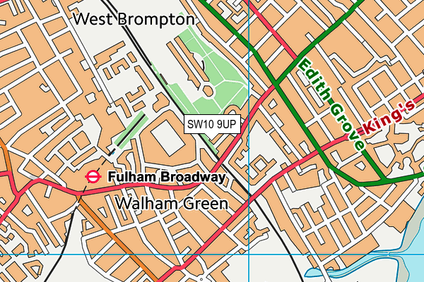 SW10 9UP map - OS VectorMap District (Ordnance Survey)