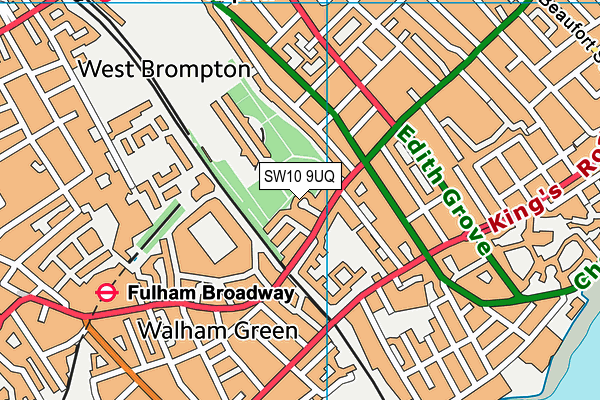 SW10 9UQ map - OS VectorMap District (Ordnance Survey)