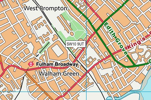 SW10 9UT map - OS VectorMap District (Ordnance Survey)