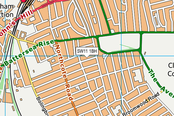 SW11 1BH map - OS VectorMap District (Ordnance Survey)