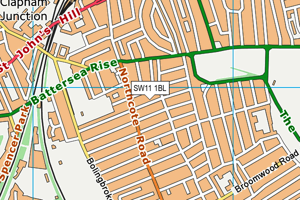 SW11 1BL map - OS VectorMap District (Ordnance Survey)