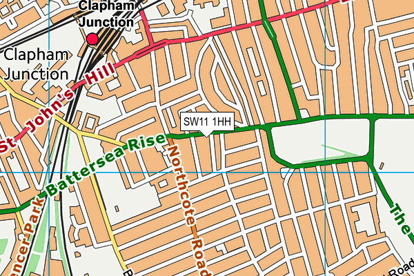 SW11 1HH map - OS VectorMap District (Ordnance Survey)