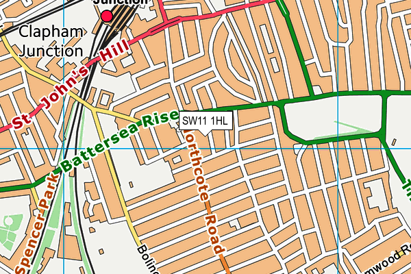 SW11 1HL map - OS VectorMap District (Ordnance Survey)