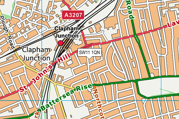 SW11 1QN map - OS VectorMap District (Ordnance Survey)