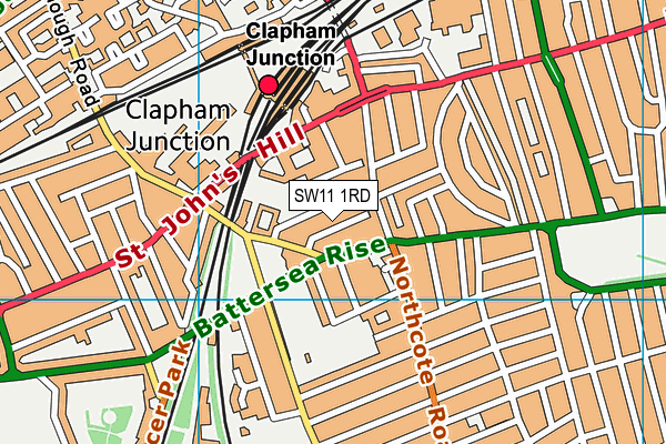 SW11 1RD map - OS VectorMap District (Ordnance Survey)