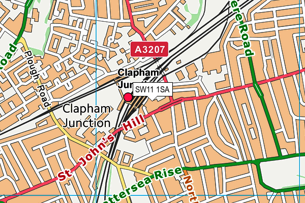Fitness First (Clapham Junction Station) map (SW11 1SA) - OS VectorMap District (Ordnance Survey)