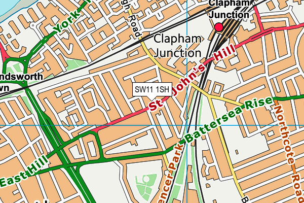 Centre Academy London map (SW11 1SH) - OS VectorMap District (Ordnance Survey)