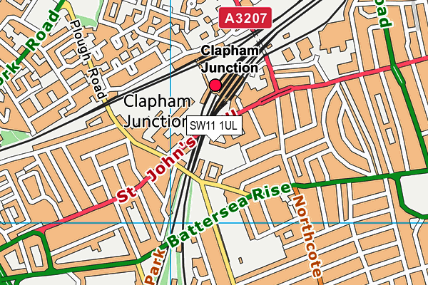 SW11 1UL map - OS VectorMap District (Ordnance Survey)