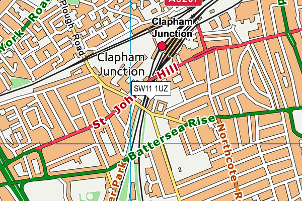 SW11 1UZ map - OS VectorMap District (Ordnance Survey)