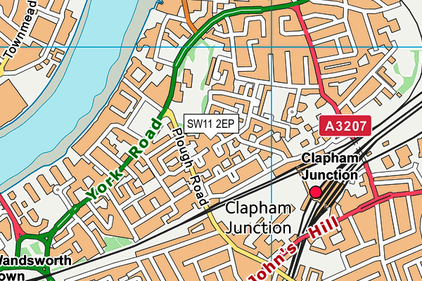 SW11 2EP map - OS VectorMap District (Ordnance Survey)