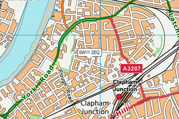 SW11 2EQ map - OS VectorMap District (Ordnance Survey)