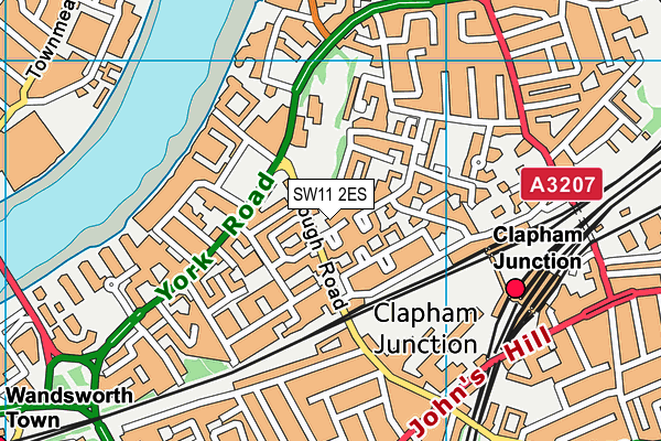 SW11 2ES map - OS VectorMap District (Ordnance Survey)