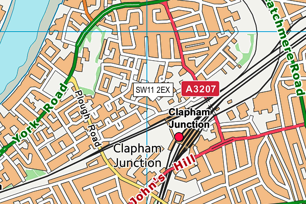 SW11 2EX map - OS VectorMap District (Ordnance Survey)