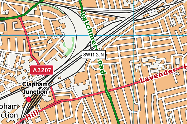 SW11 2JN map - OS VectorMap District (Ordnance Survey)