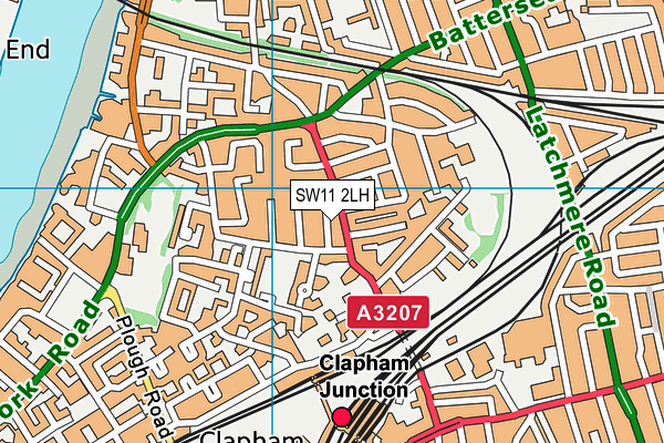 SW11 2LH map - OS VectorMap District (Ordnance Survey)