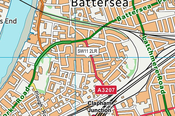 Energie Fitness (Battersea) map (SW11 2LR) - OS VectorMap District (Ordnance Survey)