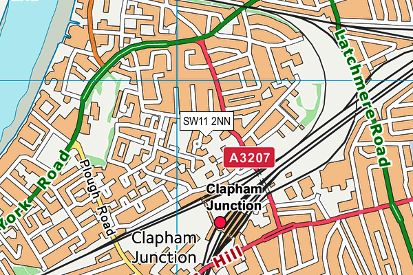 SW11 2NN map - OS VectorMap District (Ordnance Survey)