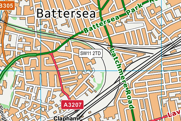 Sacred Heart Catholic Primary School, Battersea map (SW11 2TD) - OS VectorMap District (Ordnance Survey)
