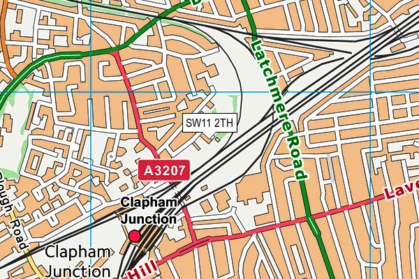 SW11 2TH map - OS VectorMap District (Ordnance Survey)
