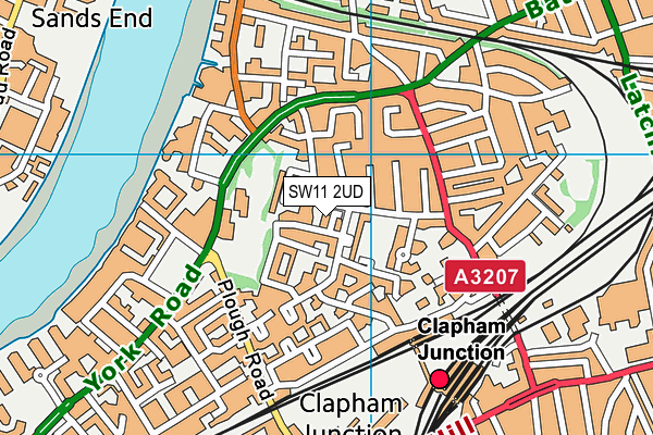 SW11 2UD map - OS VectorMap District (Ordnance Survey)