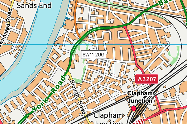 SW11 2UG map - OS VectorMap District (Ordnance Survey)