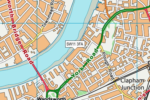 SW11 3FA map - OS VectorMap District (Ordnance Survey)