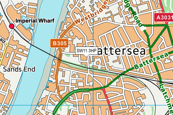 Map of 106 BATTERSEA HIGH STREET LIMITED at district scale