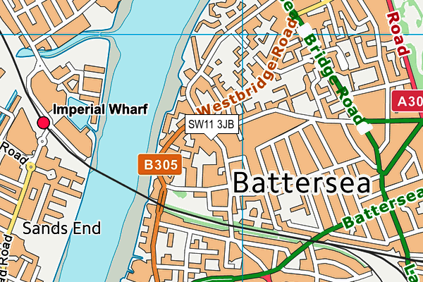 Thomas's Battersea map (SW11 3JB) - OS VectorMap District (Ordnance Survey)