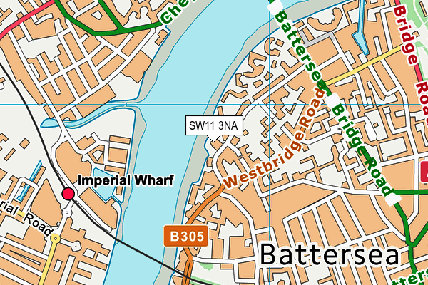 SW11 3NA map - OS VectorMap District (Ordnance Survey)