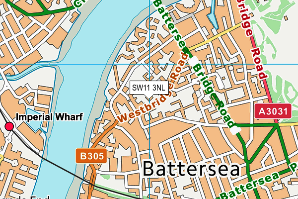 SW11 3NL map - OS VectorMap District (Ordnance Survey)