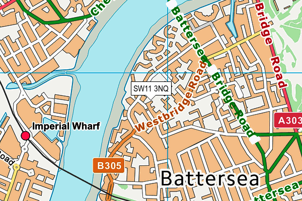 SW11 3NQ map - OS VectorMap District (Ordnance Survey)