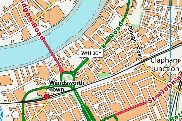 SW11 3QY map - OS VectorMap District (Ordnance Survey)