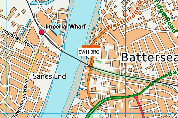 SW11 3RQ map - OS VectorMap District (Ordnance Survey)