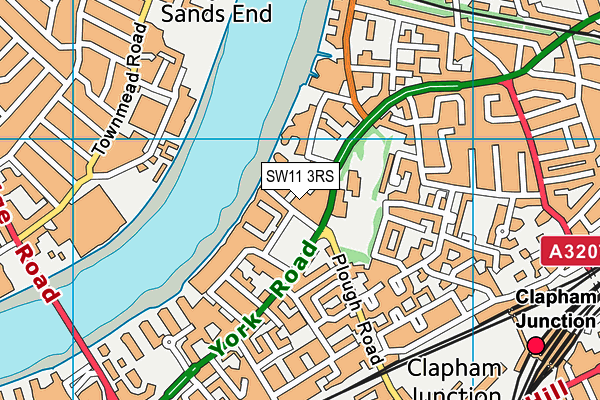 SW11 3RS map - OS VectorMap District (Ordnance Survey)