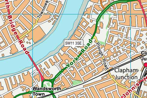 SW11 3SE map - OS VectorMap District (Ordnance Survey)