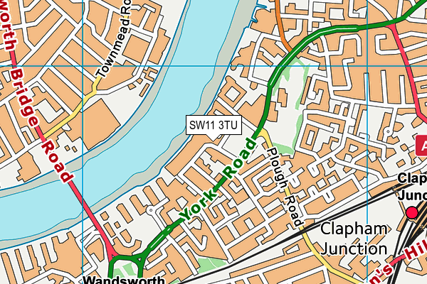 SW11 3TU map - OS VectorMap District (Ordnance Survey)