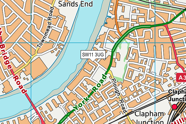 SW11 3UG map - OS VectorMap District (Ordnance Survey)