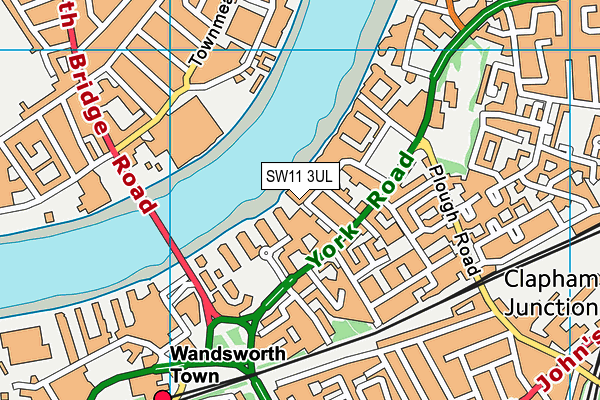 SW11 3UL map - OS VectorMap District (Ordnance Survey)