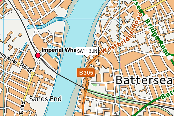 SW11 3UN map - OS VectorMap District (Ordnance Survey)