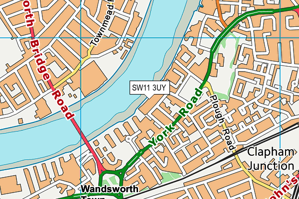 SW11 3UY map - OS VectorMap District (Ordnance Survey)