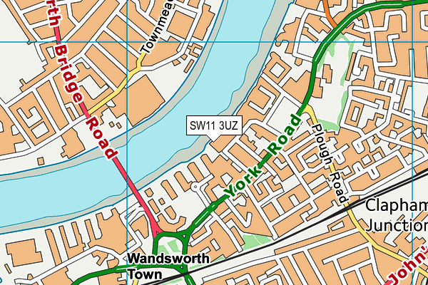 SW11 3UZ map - OS VectorMap District (Ordnance Survey)